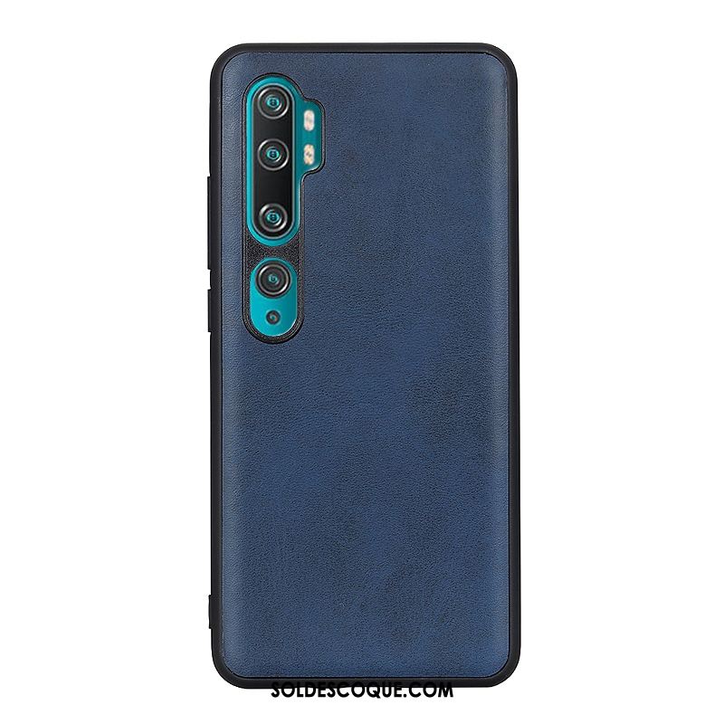 Coque Xiaomi Mi Note 10 Téléphone Portable Cuir Petit Tout Compris Difficile Pas Cher