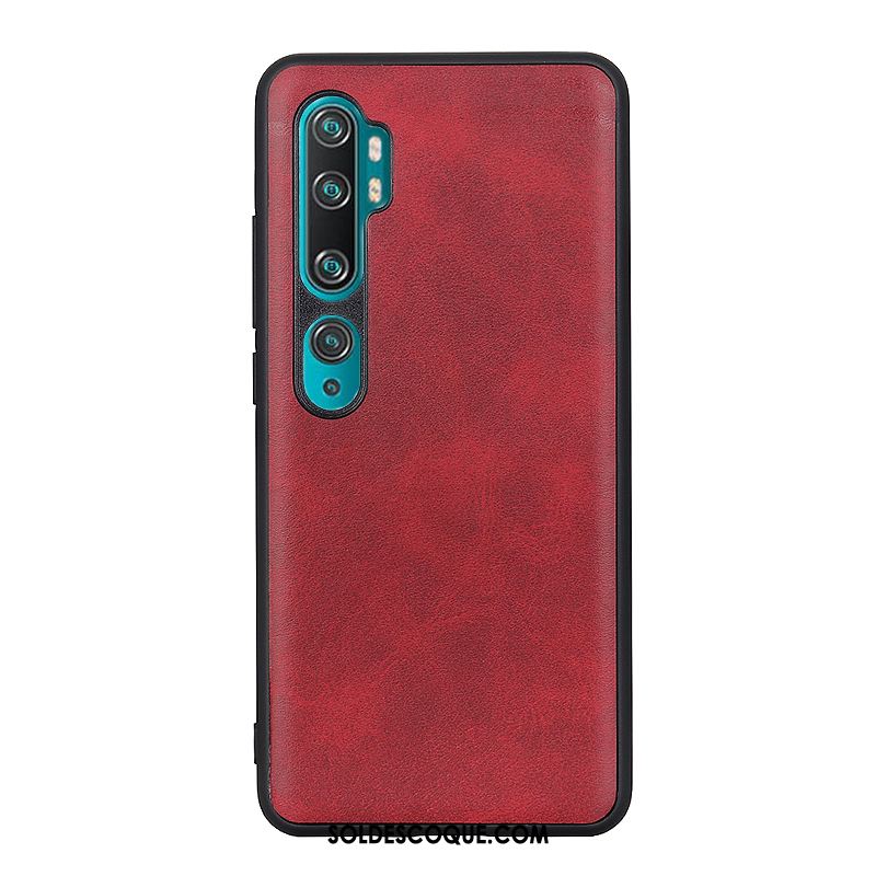 Coque Xiaomi Mi Note 10 Téléphone Portable Cuir Petit Tout Compris Difficile Pas Cher