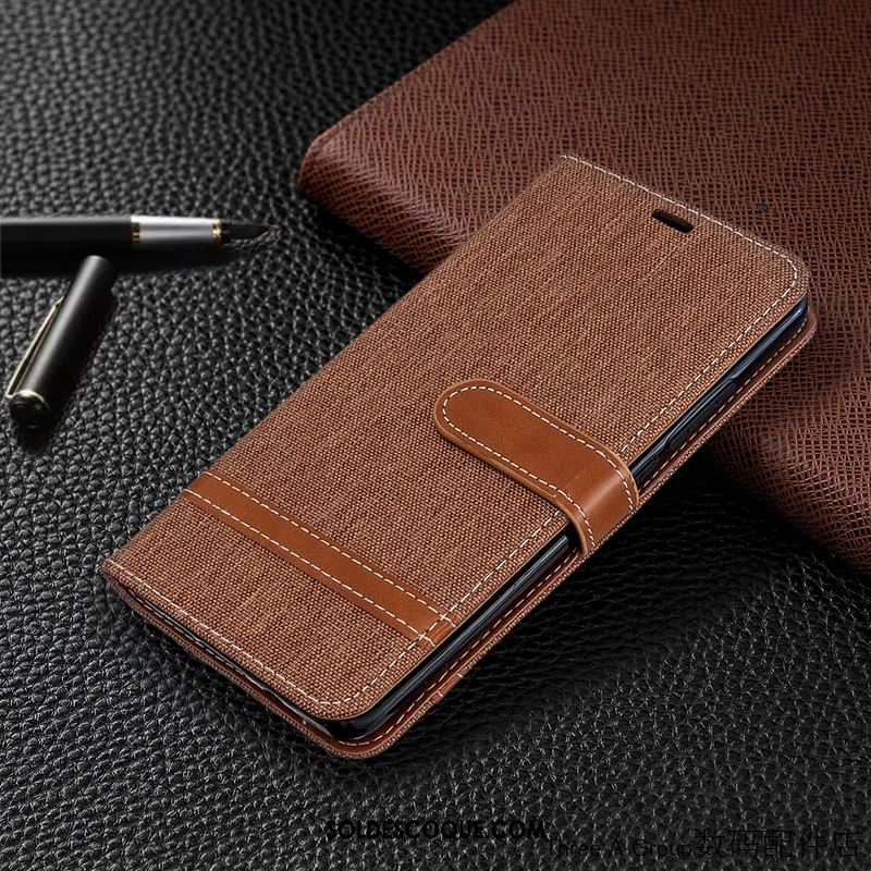 Coque Xiaomi Mi Note 10 Étui Protection Tissu Business Téléphone Portable France