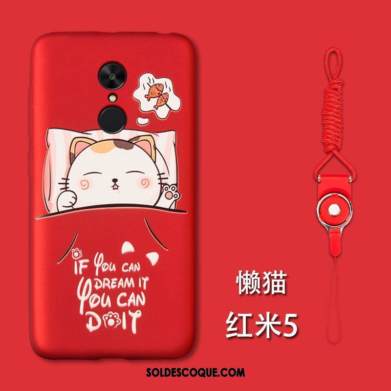 Coque Xiaomi Redmi 5 Incassable Téléphone Portable Personnalité Rouge Jaune Housse En Ligne