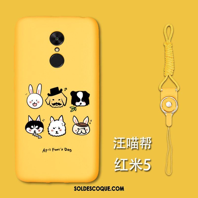 Coque Xiaomi Redmi 5 Incassable Téléphone Portable Personnalité Rouge Jaune Housse En Ligne