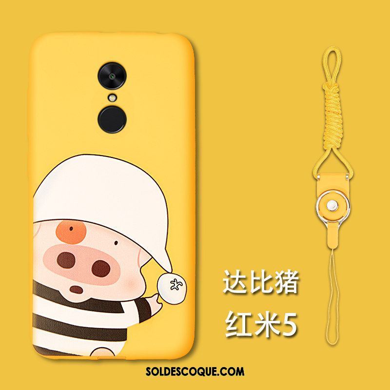 Coque Xiaomi Redmi 5 Incassable Téléphone Portable Personnalité Rouge Jaune Housse En Ligne