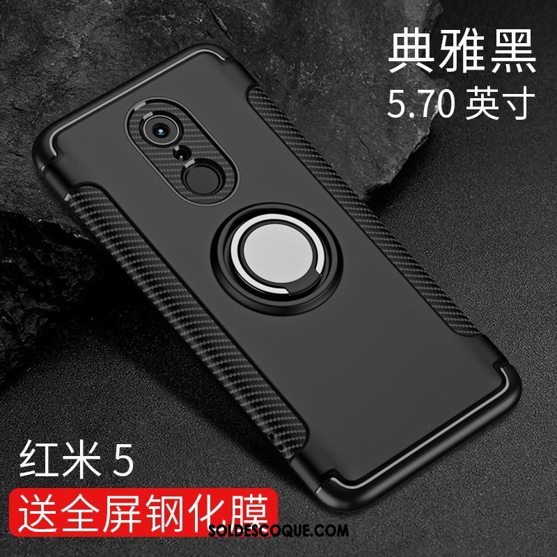 Coque Xiaomi Redmi 5 Noir Protection Étui Rouge Téléphone Portable En Ligne