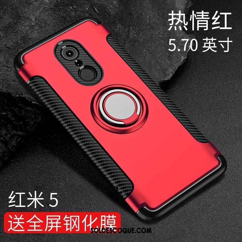 Coque Xiaomi Redmi 5 Noir Protection Étui Rouge Téléphone Portable En Ligne