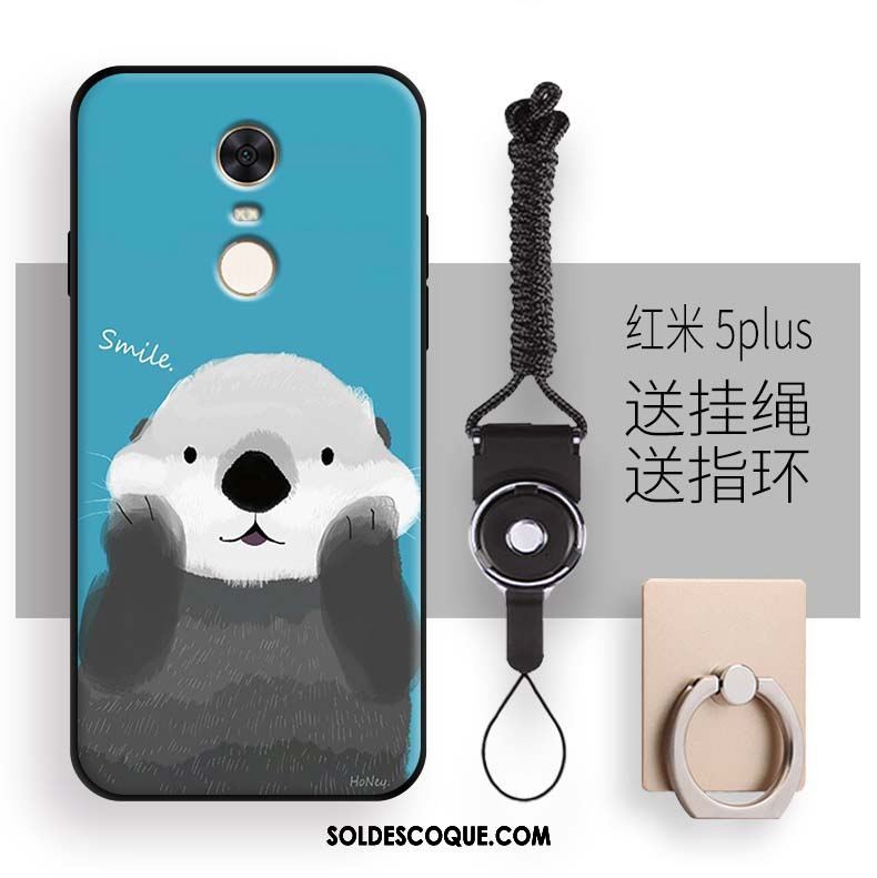 Coque Xiaomi Redmi 5 Plus Animal Silicone Lapin Ornements Suspendus Rouge France