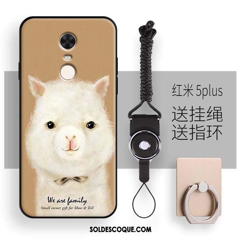 Coque Xiaomi Redmi 5 Plus Animal Silicone Lapin Ornements Suspendus Rouge France