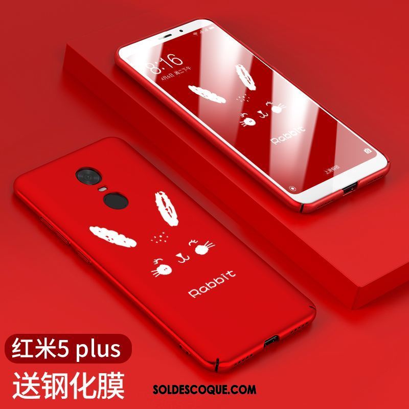 Coque Xiaomi Redmi 5 Plus Charmant Personnalité Incassable Difficile Rouge Pas Cher