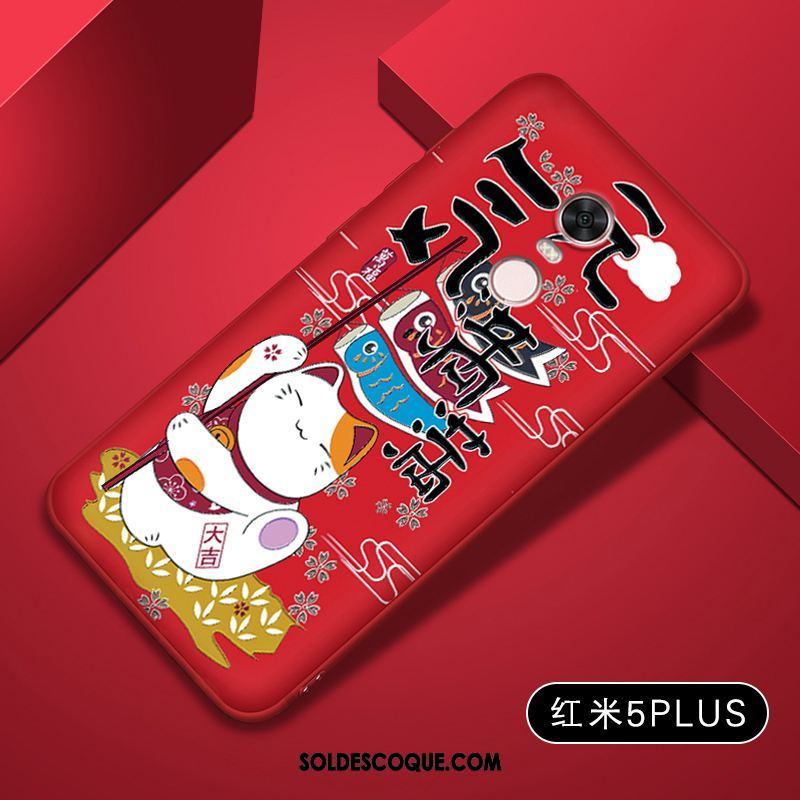 Coque Xiaomi Redmi 5 Plus Fluide Doux Tout Compris Téléphone Portable Délavé En Daim Tendance Soldes