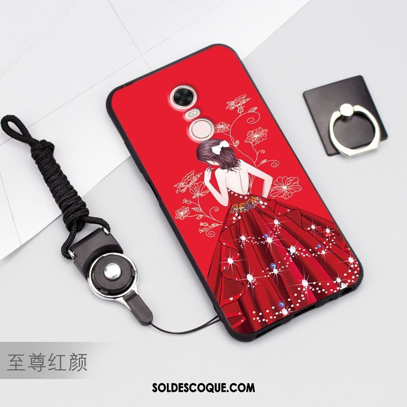 Coque Xiaomi Redmi 5 Plus Gris Dessin Animé Incassable Rouge Protection En Vente