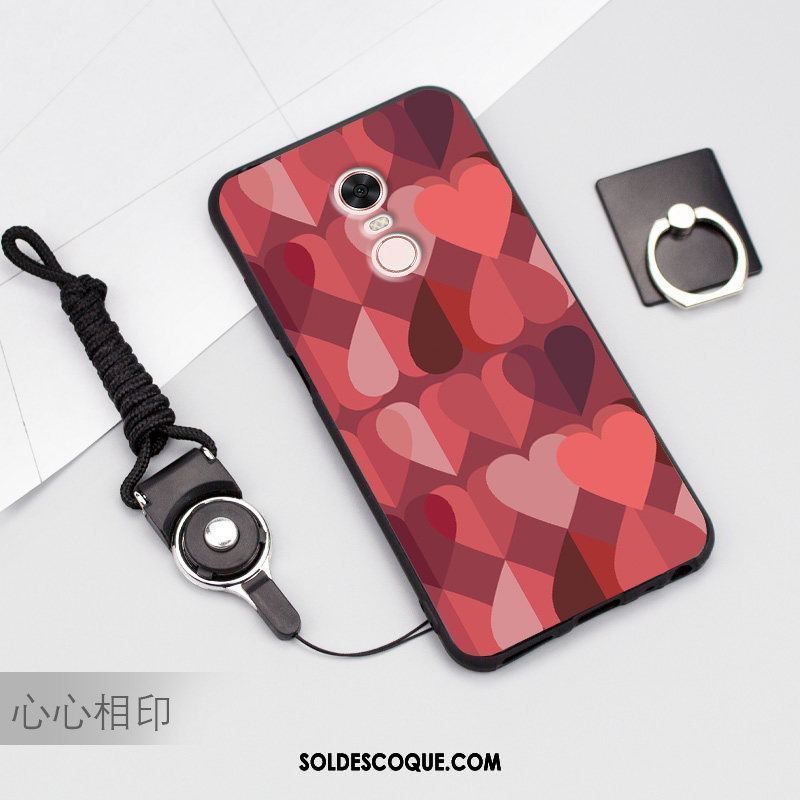 Coque Xiaomi Redmi 5 Plus Gris Dessin Animé Incassable Rouge Protection En Vente