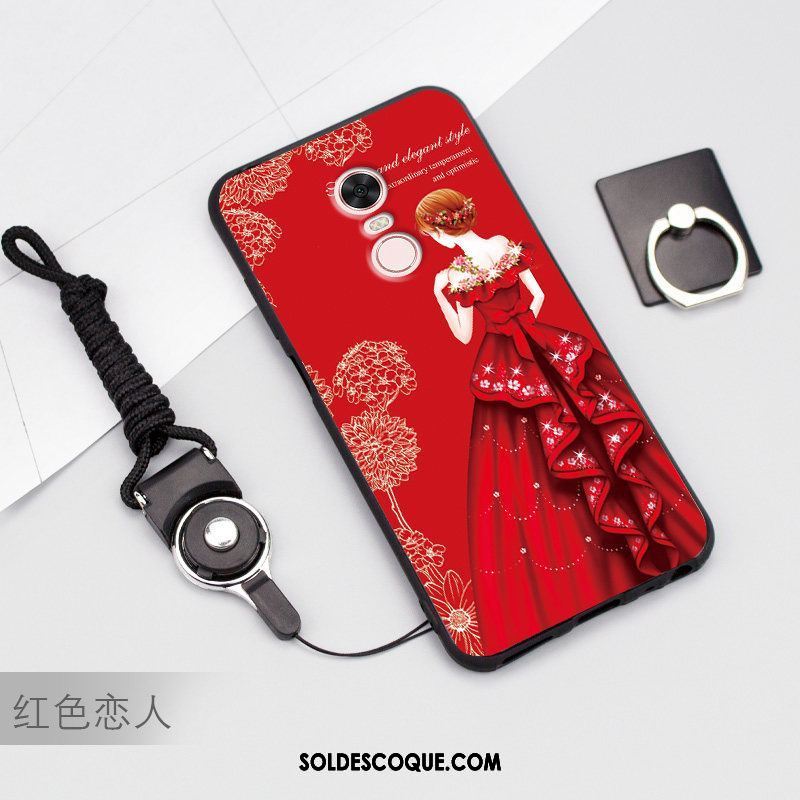 Coque Xiaomi Redmi 5 Plus Gris Dessin Animé Incassable Rouge Protection En Vente