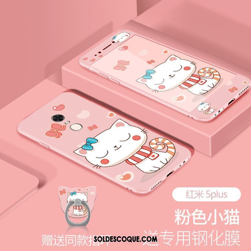 Coque Xiaomi Redmi 5 Plus Incassable Fluide Doux Silicone Protection Rouge Housse Soldes