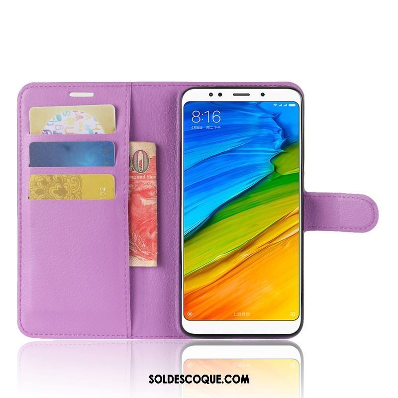 Coque Xiaomi Redmi 5 Plus Noir Étui En Cuir Téléphone Portable Rouge Incassable Pas Cher