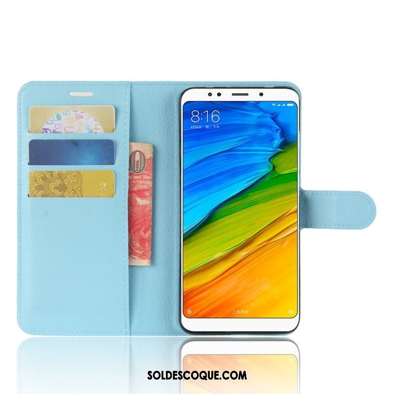 Coque Xiaomi Redmi 5 Plus Noir Étui En Cuir Téléphone Portable Rouge Incassable Pas Cher