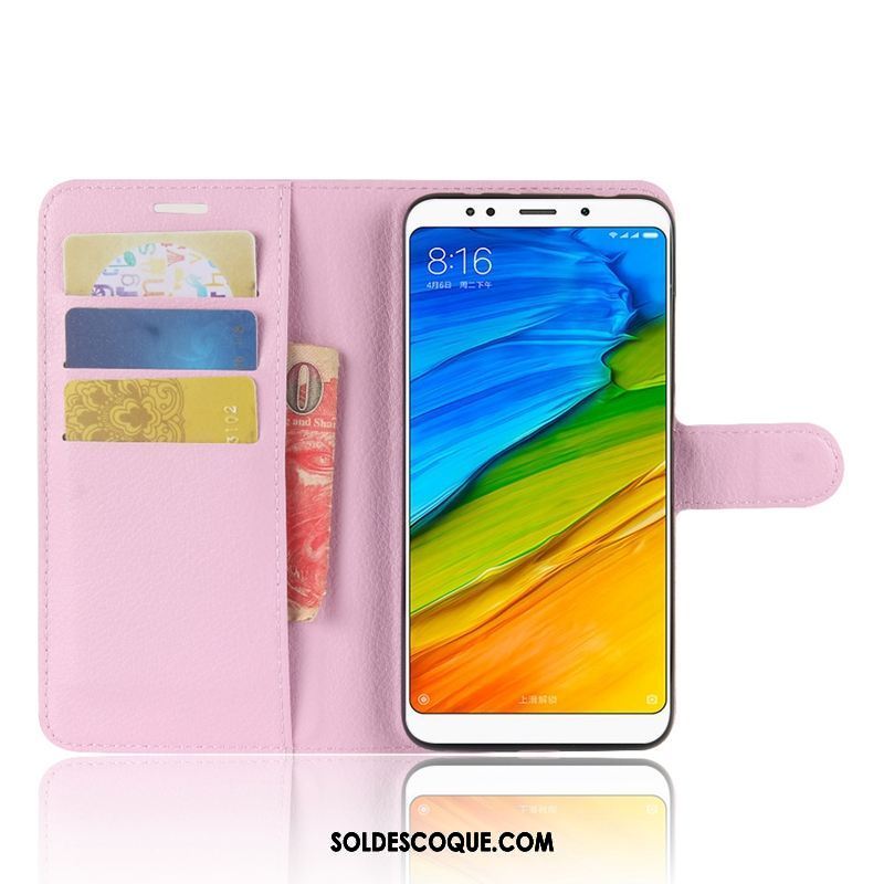 Coque Xiaomi Redmi 5 Plus Noir Étui En Cuir Téléphone Portable Rouge Incassable Pas Cher