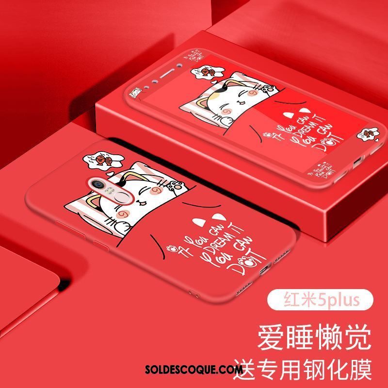 Coque Xiaomi Redmi 5 Plus Protection Rouge Téléphone Portable Dessin Animé Incassable France
