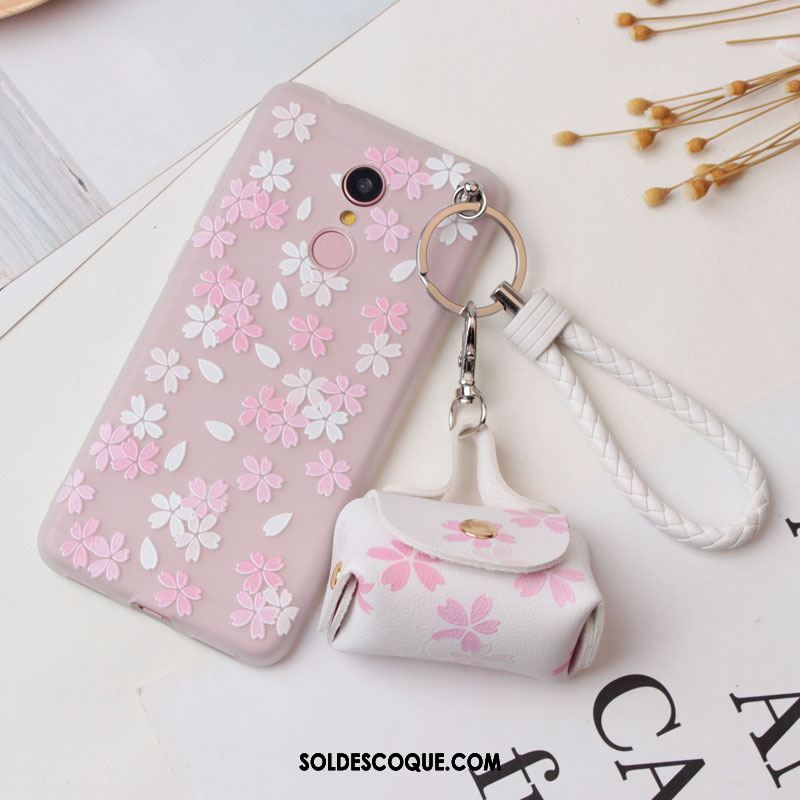 Coque Xiaomi Redmi 5 Plus Rose Fluide Doux Tout Compris Incassable Créatif Soldes