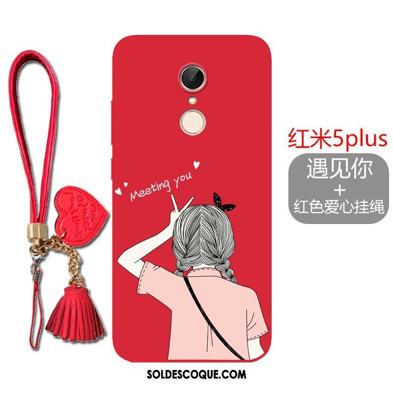 Coque Xiaomi Redmi 5 Plus Rouge Fluide Doux Téléphone Portable Incassable Tout Compris Soldes