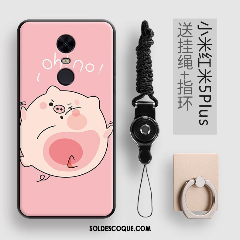 Coque Xiaomi Redmi 5 Plus Rouge Téléphone Portable Pu Fluide Doux Rose Soldes