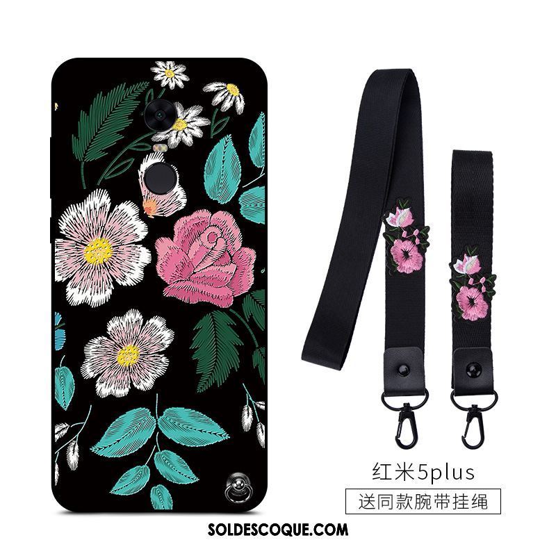 Coque Xiaomi Redmi 5 Plus Téléphone Portable Dessin Animé Silicone Fleur Protection Housse Soldes