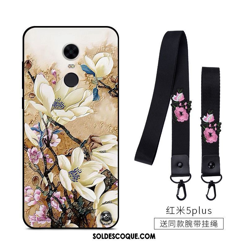 Coque Xiaomi Redmi 5 Plus Téléphone Portable Dessin Animé Silicone Fleur Protection Housse Soldes