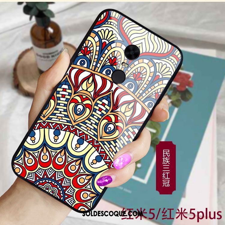 Coque Xiaomi Redmi 5 Plus Verre Trempé Art Créatif Fluide Doux Motif En Vente