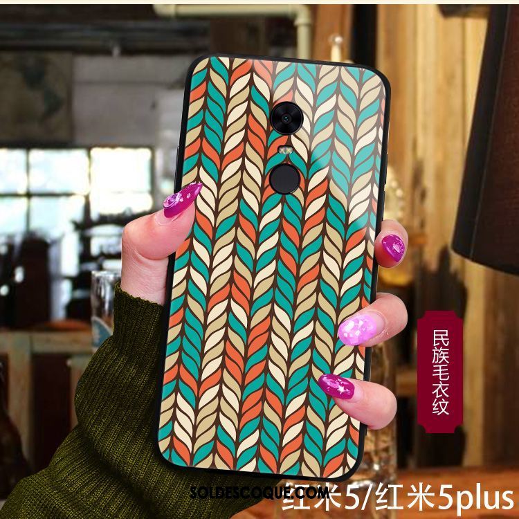 Coque Xiaomi Redmi 5 Plus Verre Trempé Art Créatif Fluide Doux Motif En Vente