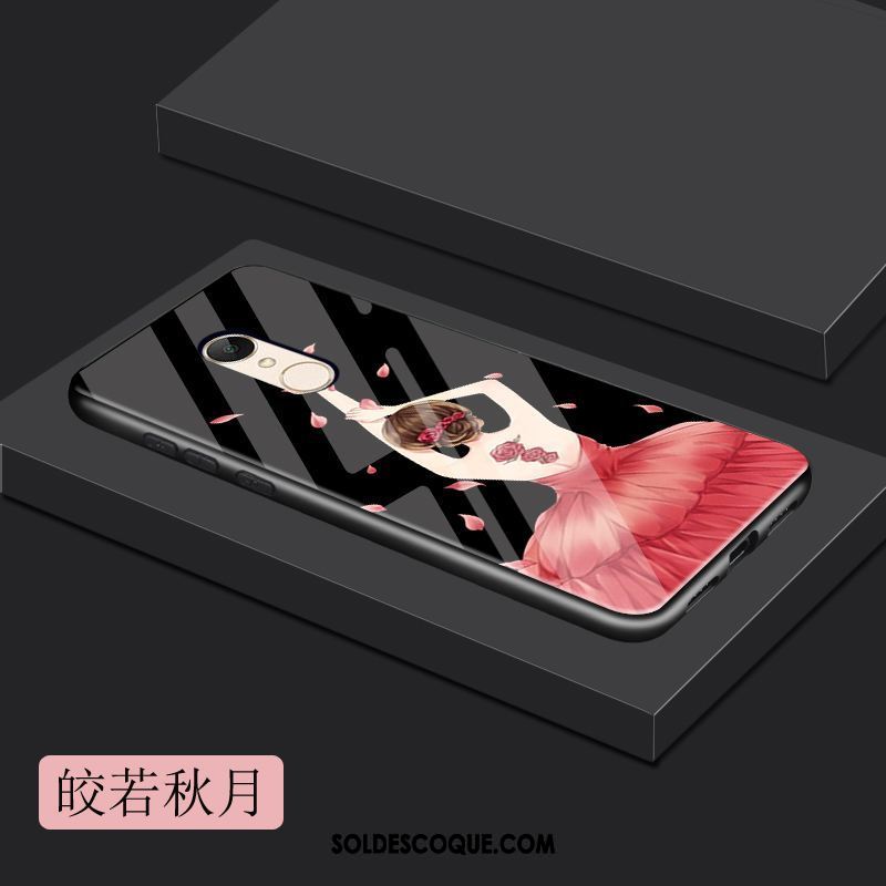Coque Xiaomi Redmi 5 Protection Noir Verre Rouge Silicone En Vente