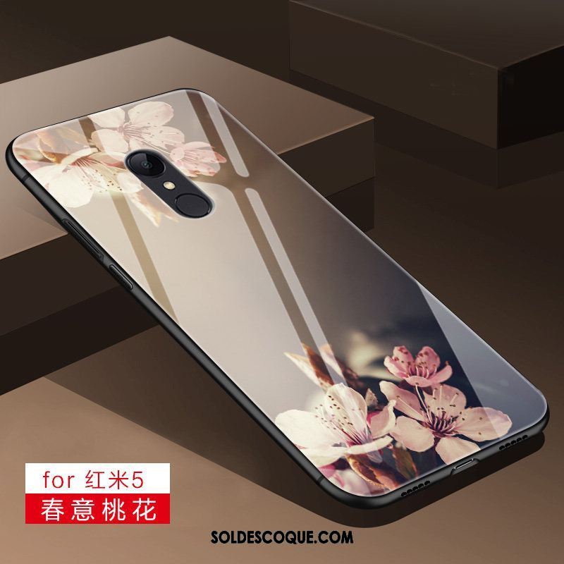 Coque Xiaomi Redmi 5 Rouge Étui Créatif Miroir Tout Compris Pas Cher