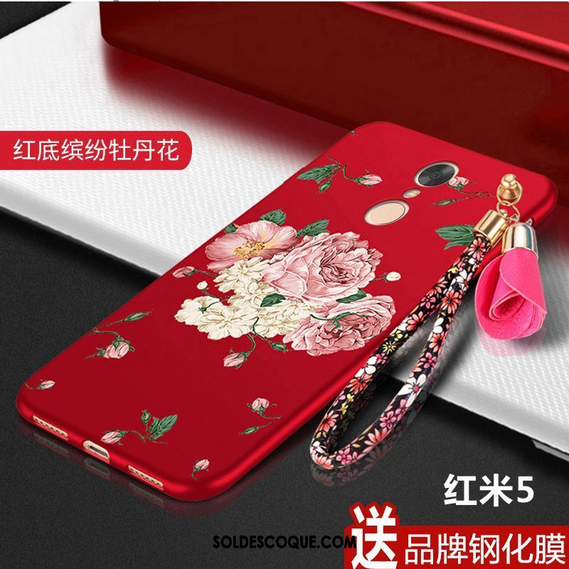 Coque Xiaomi Redmi 5 Téléphone Portable Pu Tempérer Délavé En Daim Protection En Ligne