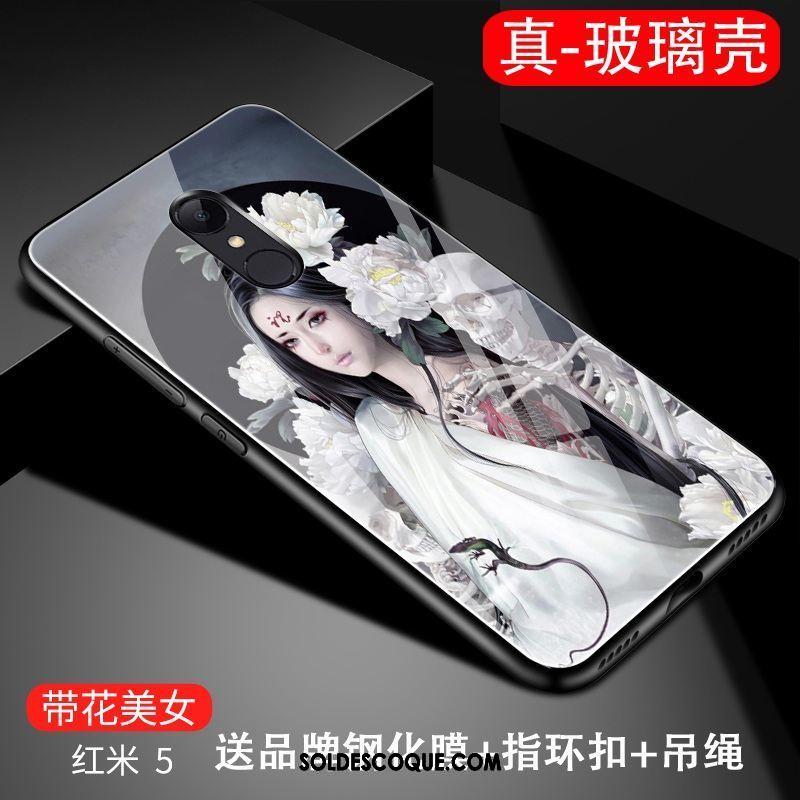 Coque Xiaomi Redmi 5 Verre Style Chinois Téléphone Portable Étui Protection En Vente