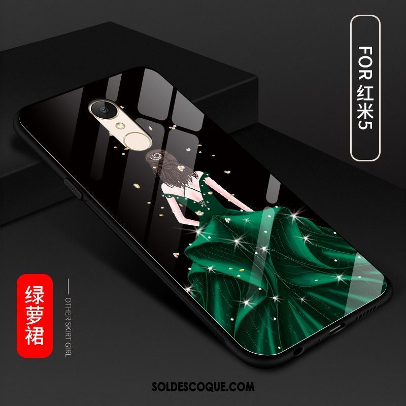 Coque Xiaomi Redmi 5 Étui Business Verre Trempé Rouge Tendance En Ligne