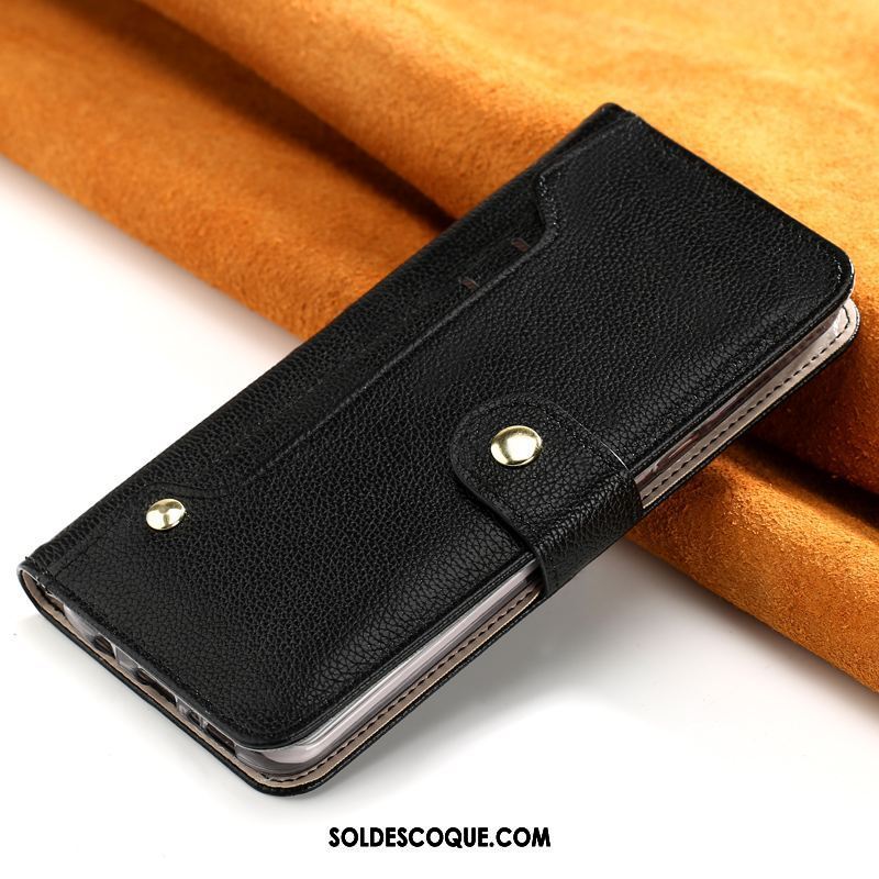Coque Xiaomi Redmi 6 Cuir Véritable Carte Clamshell Portefeuille Téléphone Portable Pas Cher