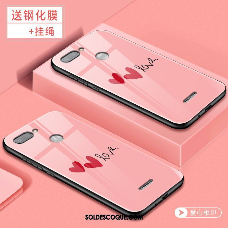 Coque Xiaomi Redmi 6 Net Rouge Verre Personnalité Téléphone Portable Incassable Pas Cher