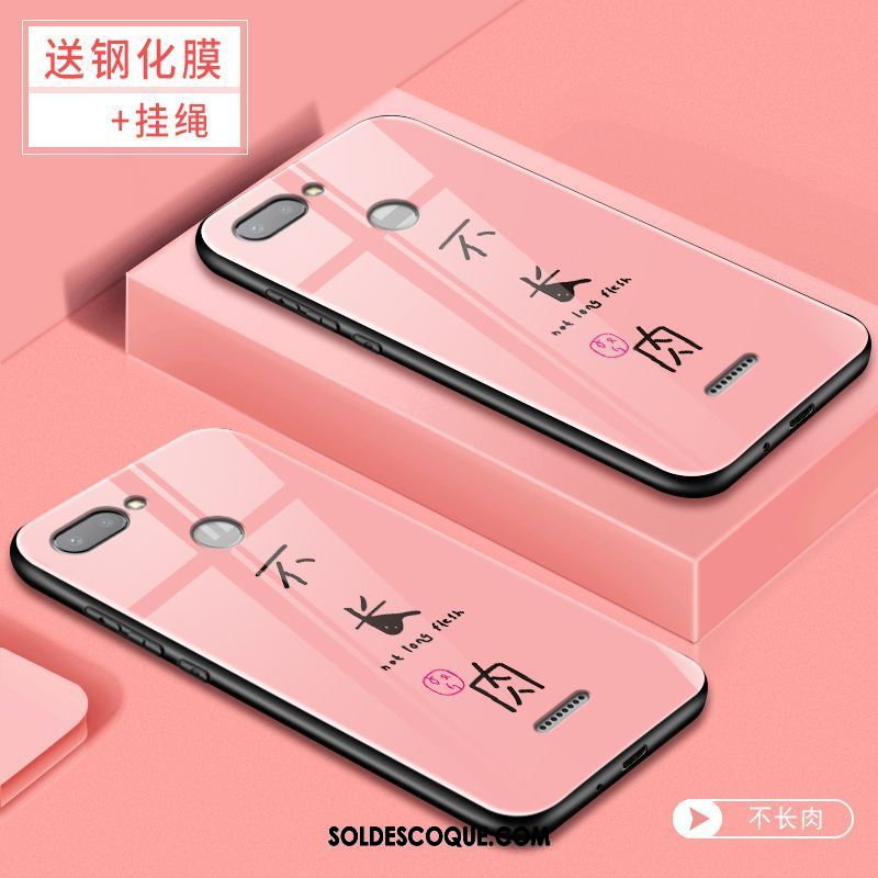 Coque Xiaomi Redmi 6 Net Rouge Verre Personnalité Téléphone Portable Incassable Pas Cher