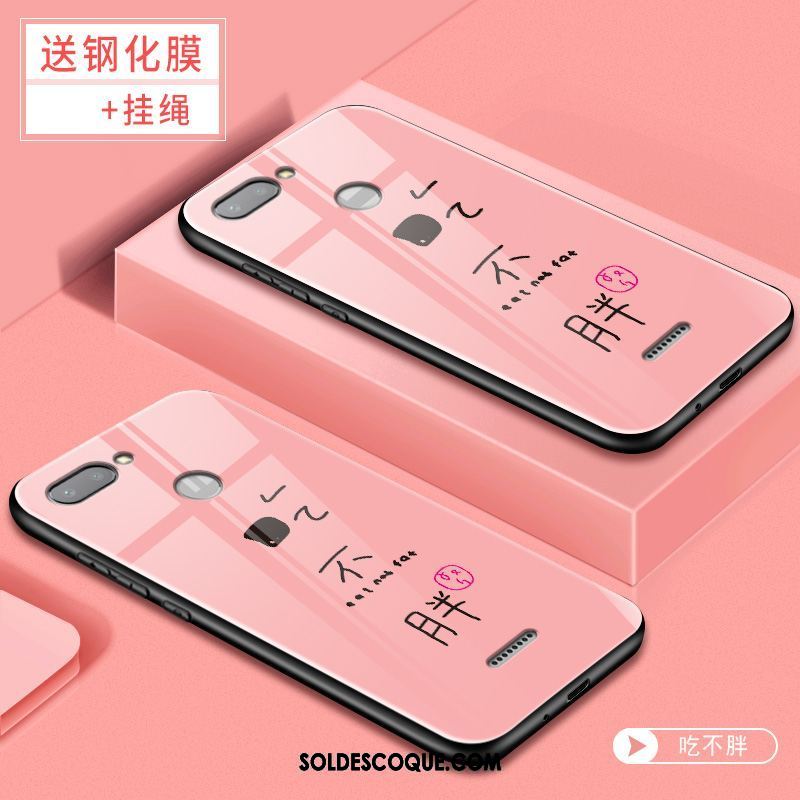 Coque Xiaomi Redmi 6 Net Rouge Verre Personnalité Téléphone Portable Incassable Pas Cher