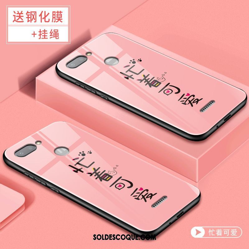 Coque Xiaomi Redmi 6 Net Rouge Verre Personnalité Téléphone Portable Incassable Pas Cher