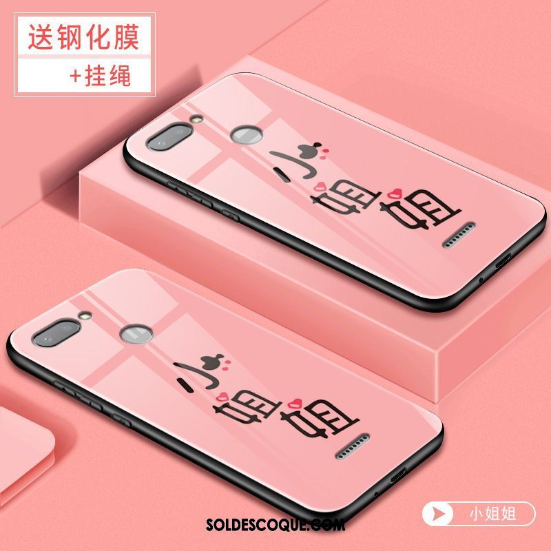Coque Xiaomi Redmi 6 Net Rouge Verre Personnalité Téléphone Portable Incassable Pas Cher