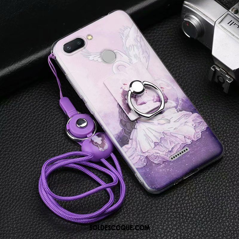 Coque Xiaomi Redmi 6 Petit Membrane Fluide Doux Tout Compris Violet En Vente