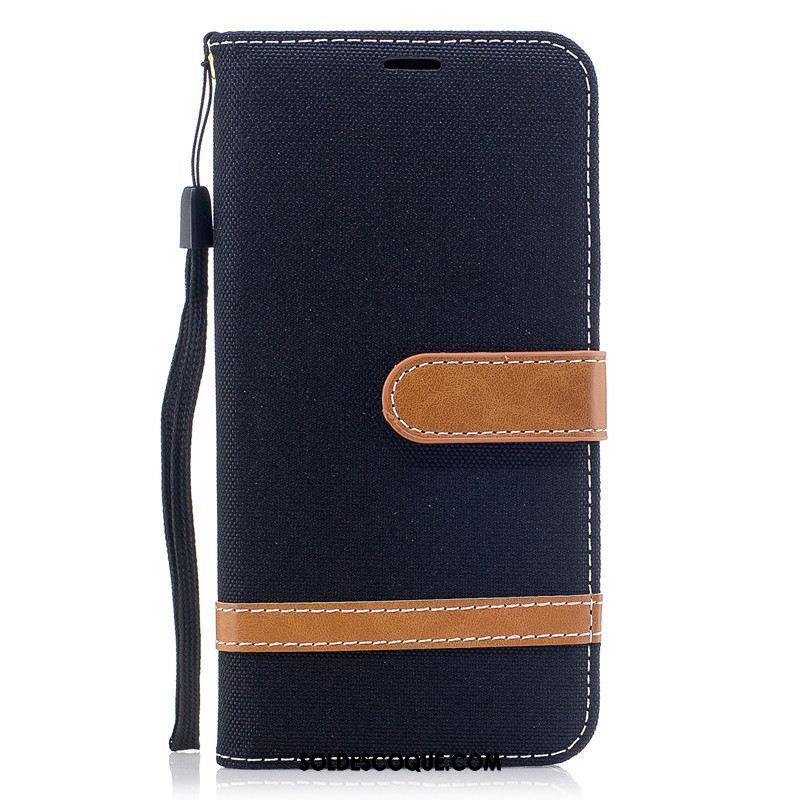 Coque Xiaomi Redmi 6 Portefeuille En Denim Téléphone Portable Carte Bleu Soldes