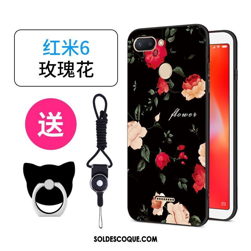 Coque Xiaomi Redmi 6 Rose Charmant Dessin Animé Petit Silicone Soldes