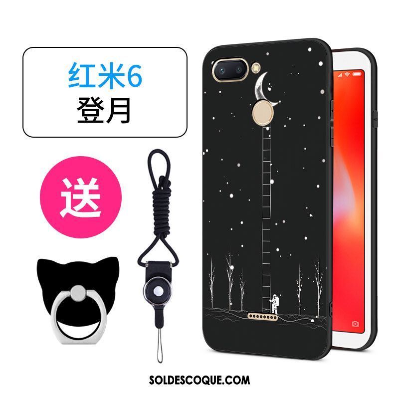 Coque Xiaomi Redmi 6 Rose Charmant Dessin Animé Petit Silicone Soldes