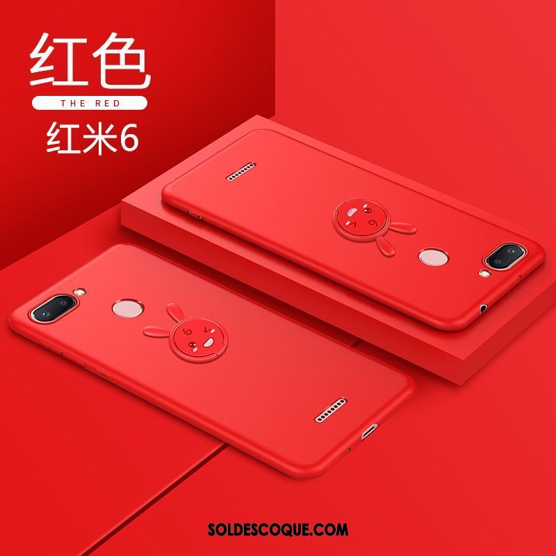 Coque Xiaomi Redmi 6 Rouge Rose Incassable Protection Personnalité En Ligne