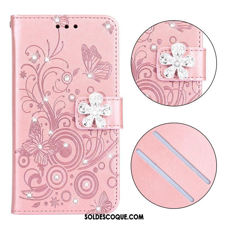 Coque Xiaomi Redmi 6 Strass Rose Incassable Fluide Doux Protection En Vente