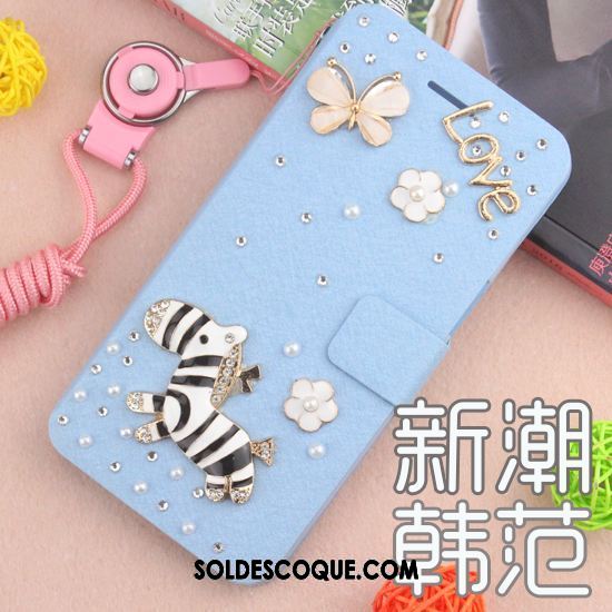 Coque Xiaomi Redmi 6 Strass Rouge Étui Téléphone Portable Étui En Cuir Pas Cher