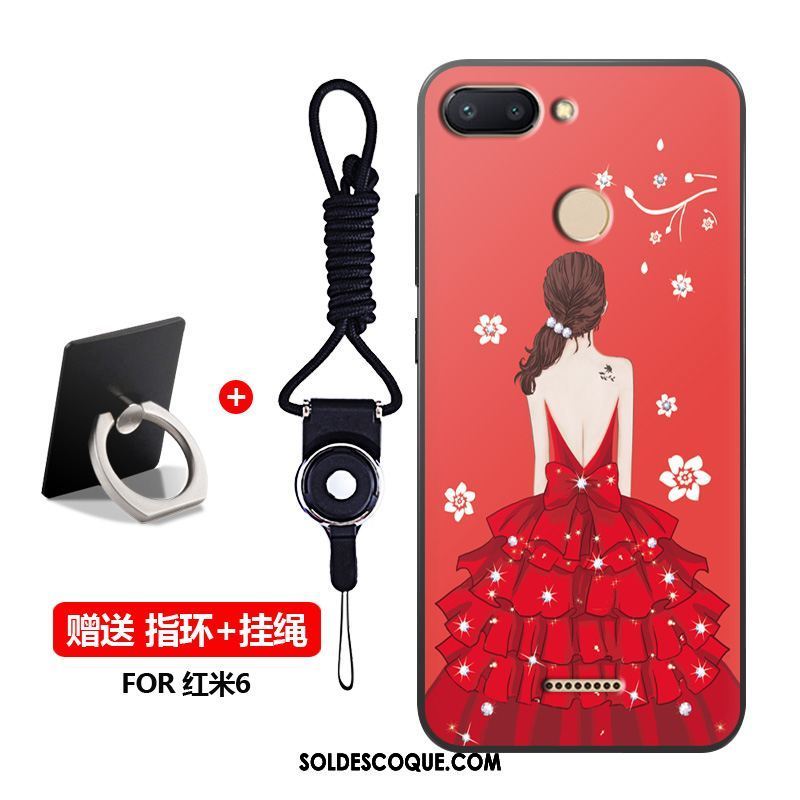 Coque Xiaomi Redmi 6 Tendance Silicone Téléphone Portable Délavé En Daim Noir En Ligne