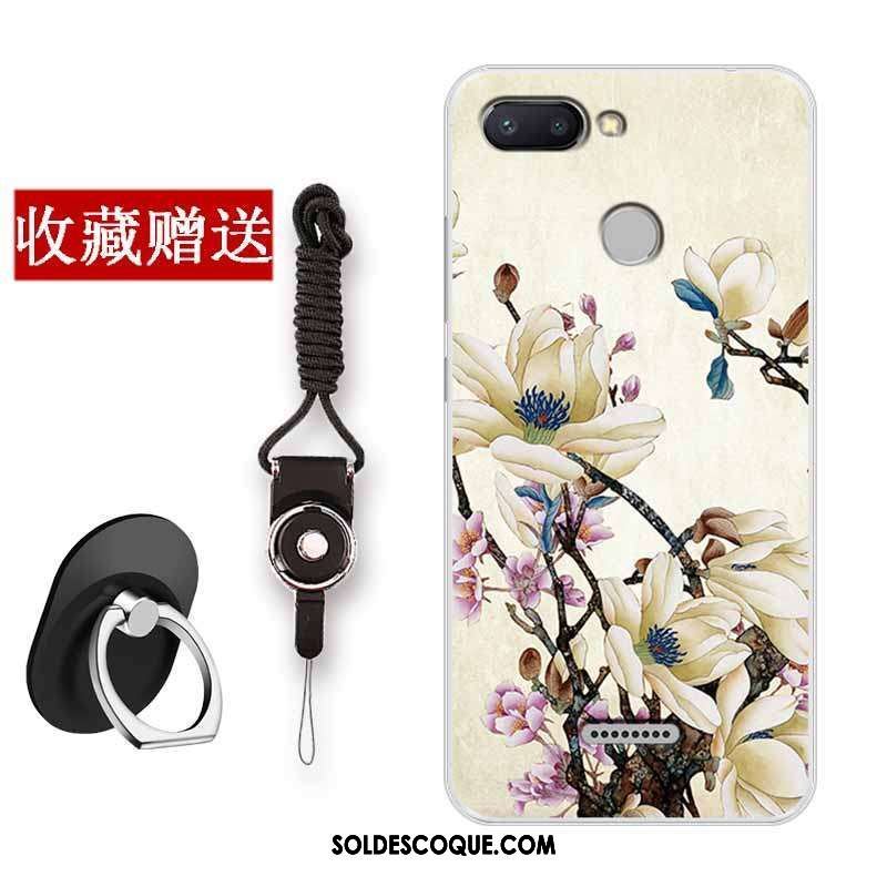 Coque Xiaomi Redmi 6 Tout Compris Peinture Blanc Incassable Fluide Doux Pas Cher