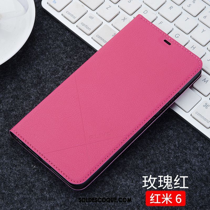 Coque Xiaomi Redmi 6 Tout Compris Protection Noir Petit Rouge En Vente