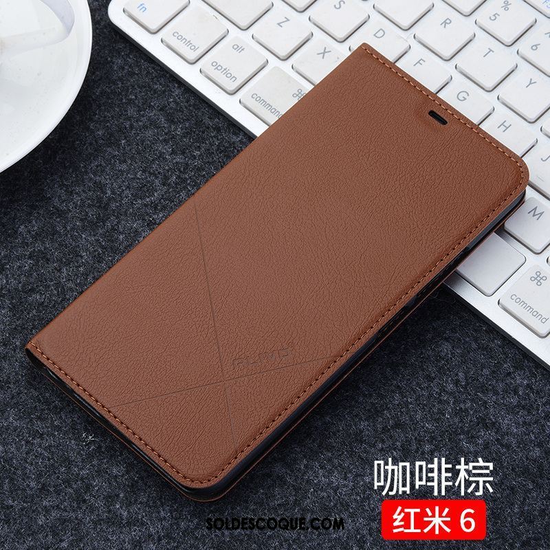 Coque Xiaomi Redmi 6 Tout Compris Protection Noir Petit Rouge En Vente