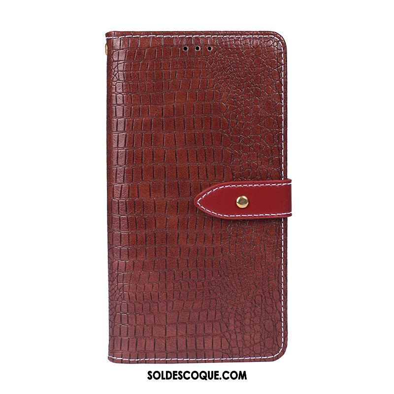 Coque Xiaomi Redmi 6 Étui En Cuir Carte Support Rouge Vin Rouge En Vente